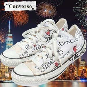 CONVERSE ALL STAR CANVAS GRAFFITI LOW TOP SNEAKERS - 7 🖤👟❤️